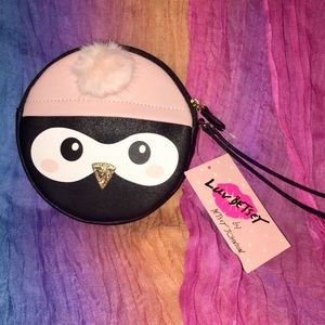 Betsey Johnson Winter Bird Coin Case Clutch ~NWT~